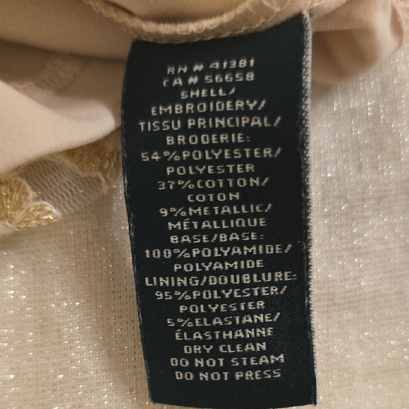 Ralph Lauren Cream and Gold Floral Mini Dress - Picture 12 of 15